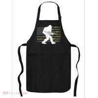 Bigfoot Gun Owner Camo US American Flag Sasquatch AR15 Rifle Apron thumb 0