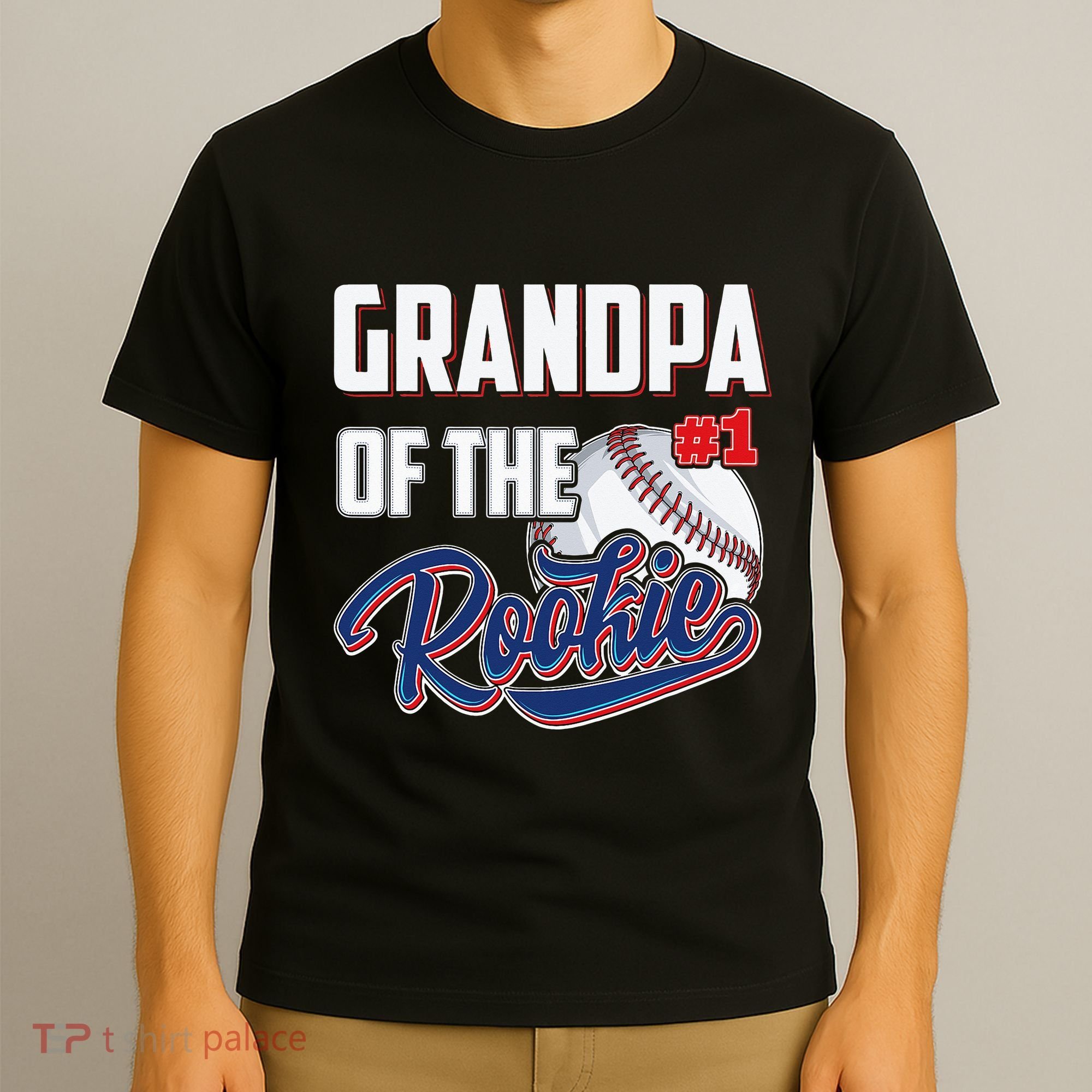 Baseball Grandpa of Rookie 1 Years old Team 1st Birthday T-Shirt