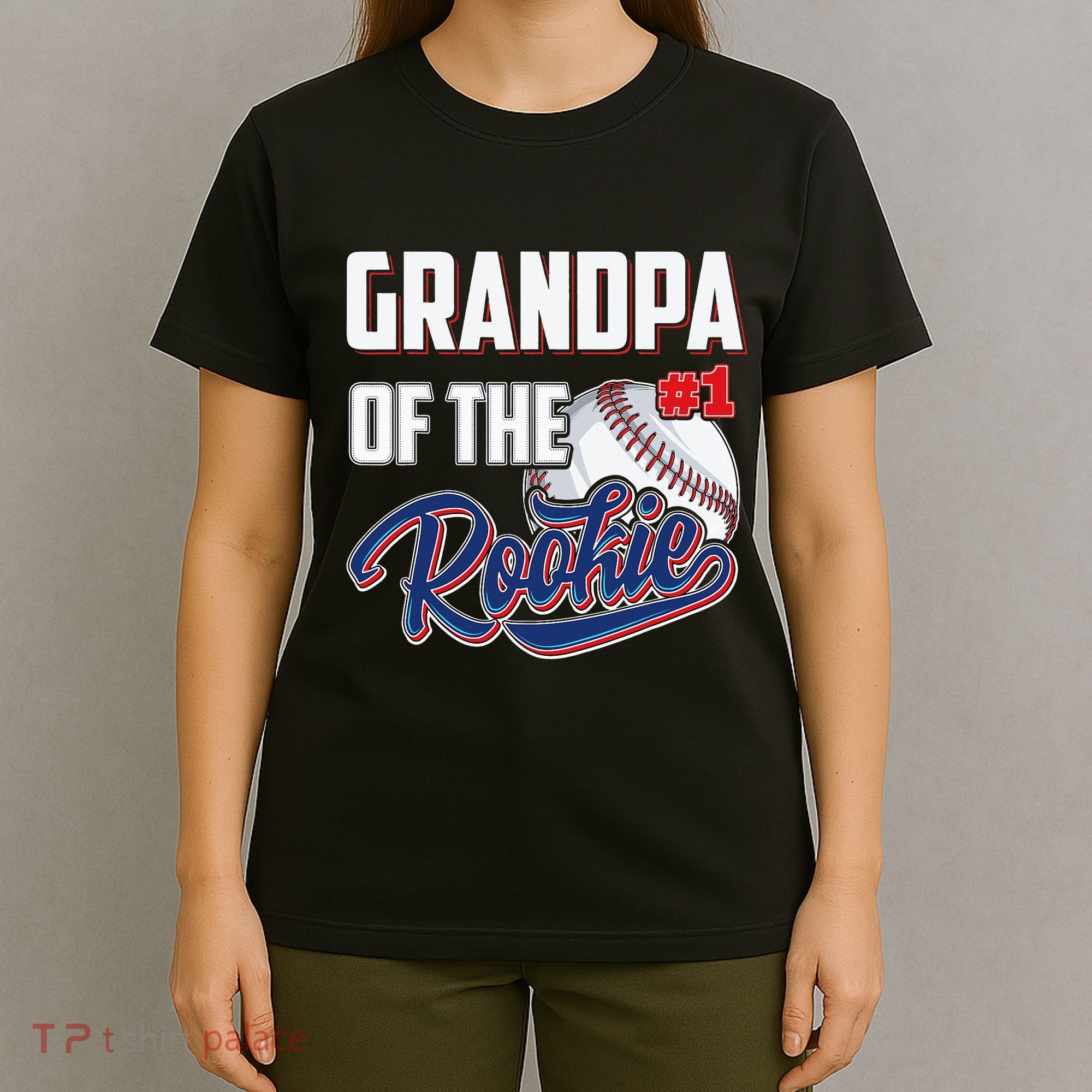 Baseball Grandpa of Rookie 1 Years old Team 1st Birthday T-Shirt
