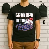 Baseball Grandpa of Rookie 1 Years old Team 1st Birthday T-Shirt thumb 6