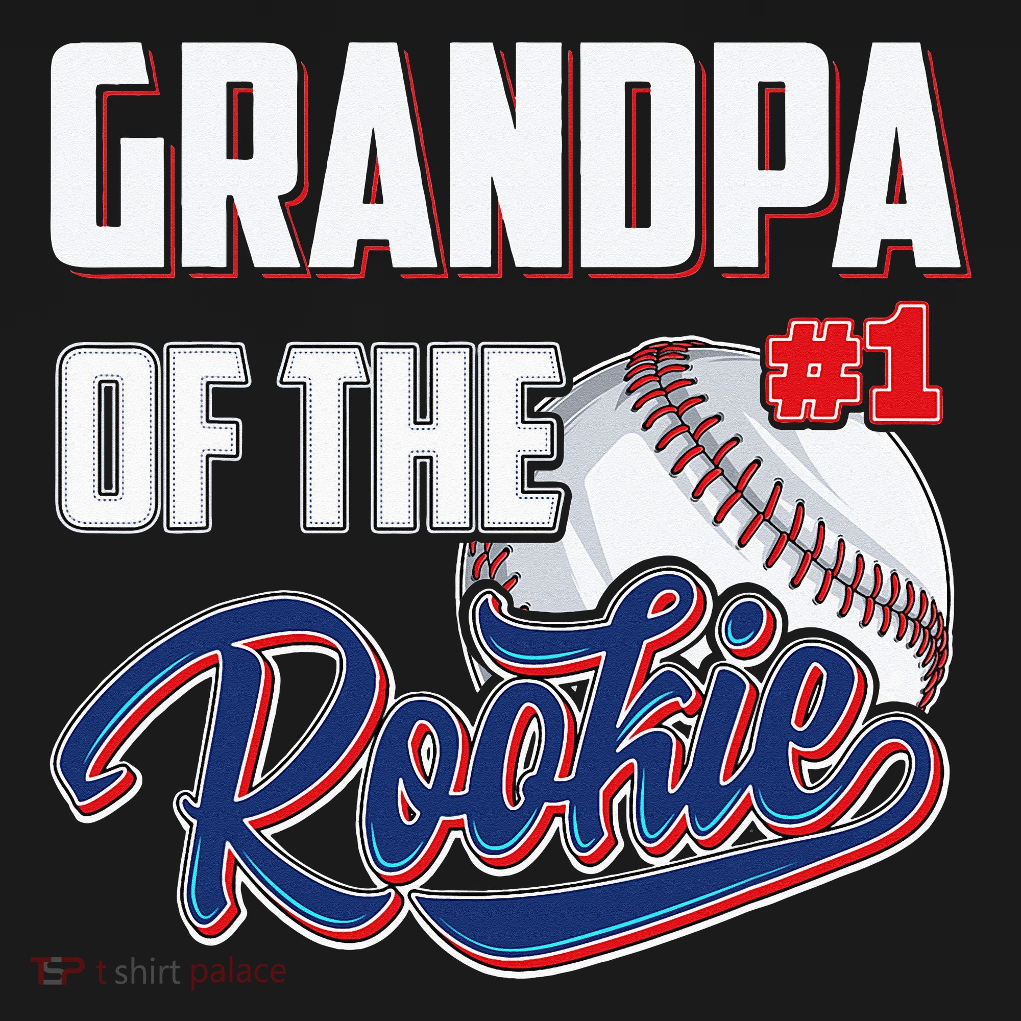 Baseball Grandpa of Rookie 1 Years old Team 1st Birthday T-Shirt