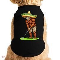Bigfoot Golf Player Cinco De Mayo Mexican Golfer Food Doggie Tank thumb 0