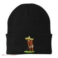 Bigfoot Golf Player Cinco De Mayo Mexican Golfer Food Beanie thumb 0