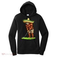 Bigfoot Golf Player Cinco De Mayo Mexican Golfer Food Women's Hoodie thumb 0