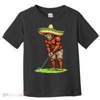 Bigfoot Golf Player Cinco De Mayo Mexican Golfer Food Toddler T-Shirt thumb 0
