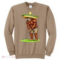 Bigfoot Golf Player Cinco De Mayo Mexican Golfer Food Sweatshirt thumb 0
