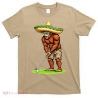 Bigfoot Golf Player Cinco De Mayo Mexican Golfer Food T-Shirt thumb 0