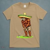 Bigfoot Golf Player Cinco De Mayo Mexican Golfer Food T-Shirt thumb 5