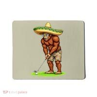 Bigfoot Golf Player Cinco De Mayo Mexican Golfer Food Mousepad thumb 0
