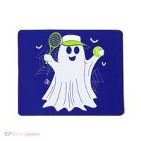 Boo Ghost Playing Tennis Funny Halloween Tennis Costume Mousepad thumb 0