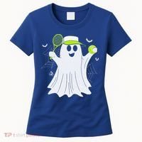 Boo Ghost Playing Tennis Funny Halloween Tennis Costume Women's T-Shirt thumb 0