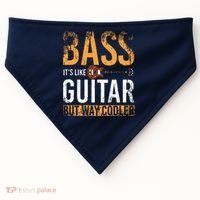 Bass Guitar Player Bassist Gift Bass Guitar USA-Made Doggie Bandana thumb 0