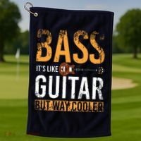 Bass Guitar Player Bassist Gift Bass Guitar Golf Towel thumb 1