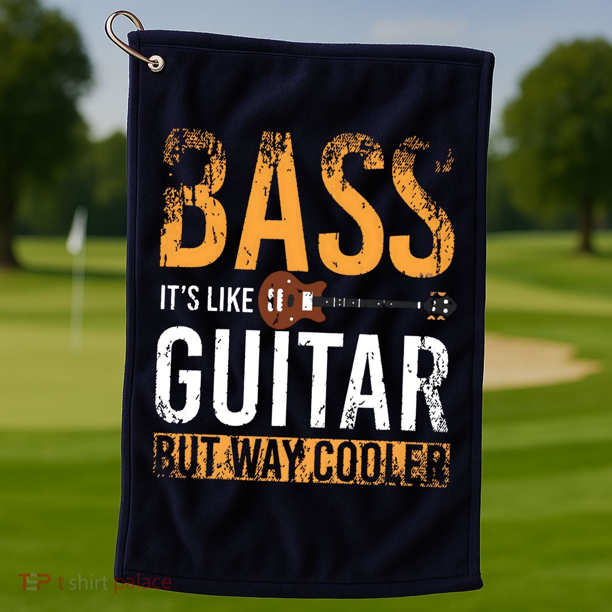 Bass Guitar Player Bassist Gift Bass Guitar Golf Towel