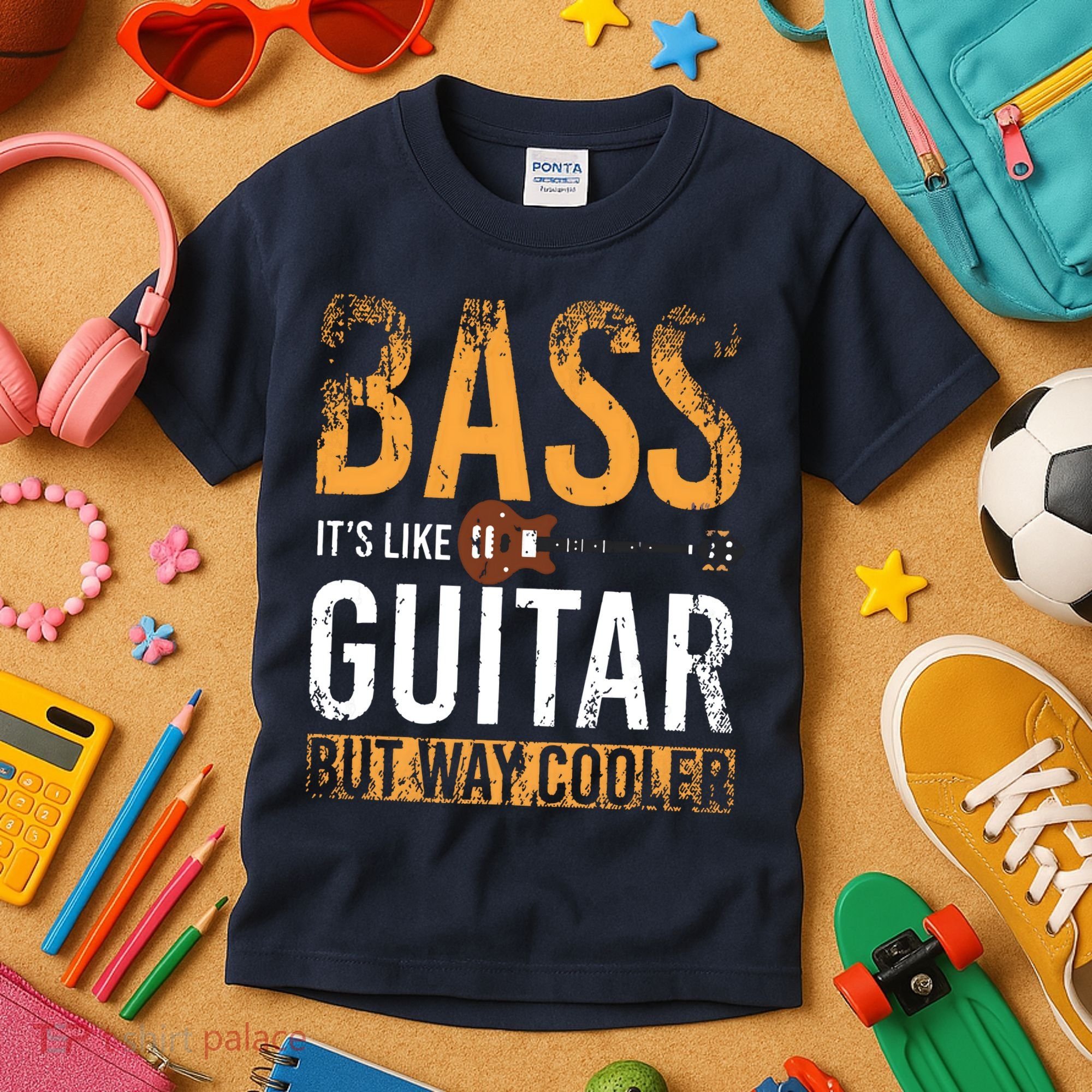 Bass Guitar Player Bassist Gift Bass Guitar Kids T-Shirt