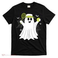 Boo Ghost Playing Tennis Funny Halloween Tennis Costume T-Shirt thumb 0
