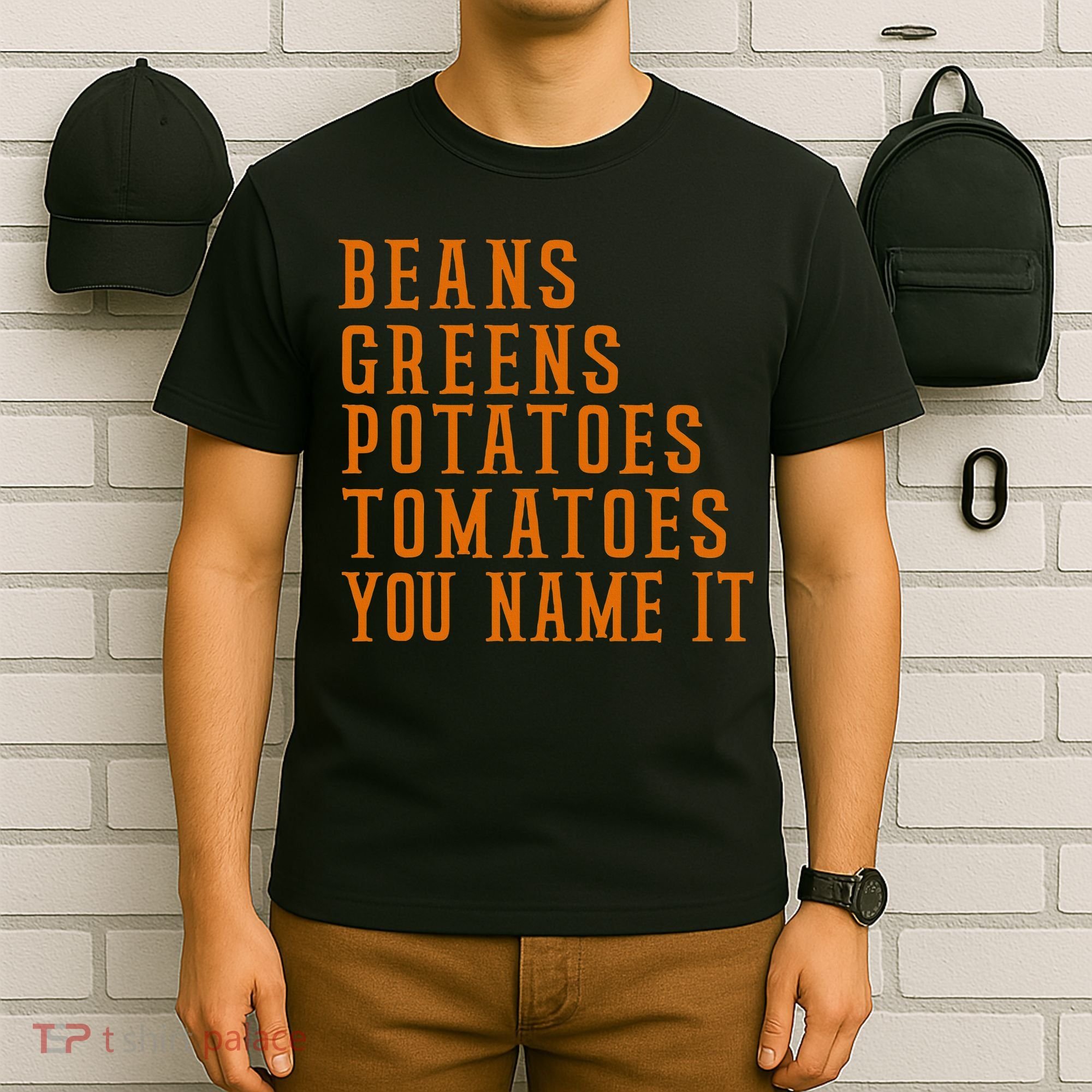 Beans Greens Potatoes Tomatoes  Love Thanksgiving Food T-Shirt