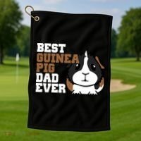 Best Guinea Pig Dad Ever Golf Towel thumb 1