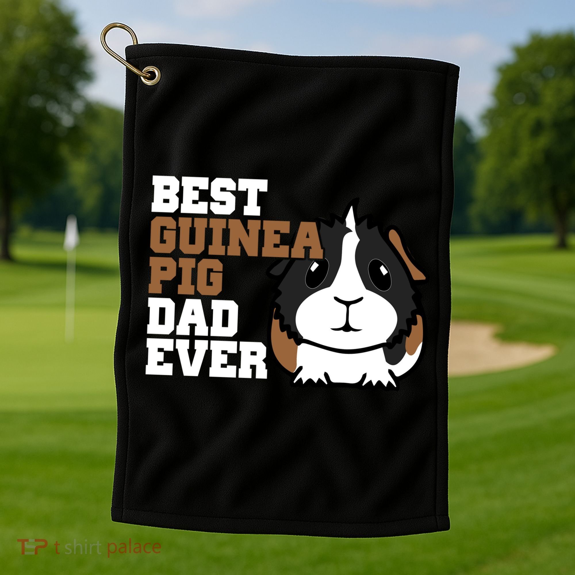 Best Guinea Pig Dad Ever Golf Towel