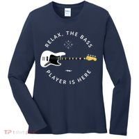 Bass Guitar Player Relax The Bass Player Is Here Women's Long Sleeve Shirt thumb 0