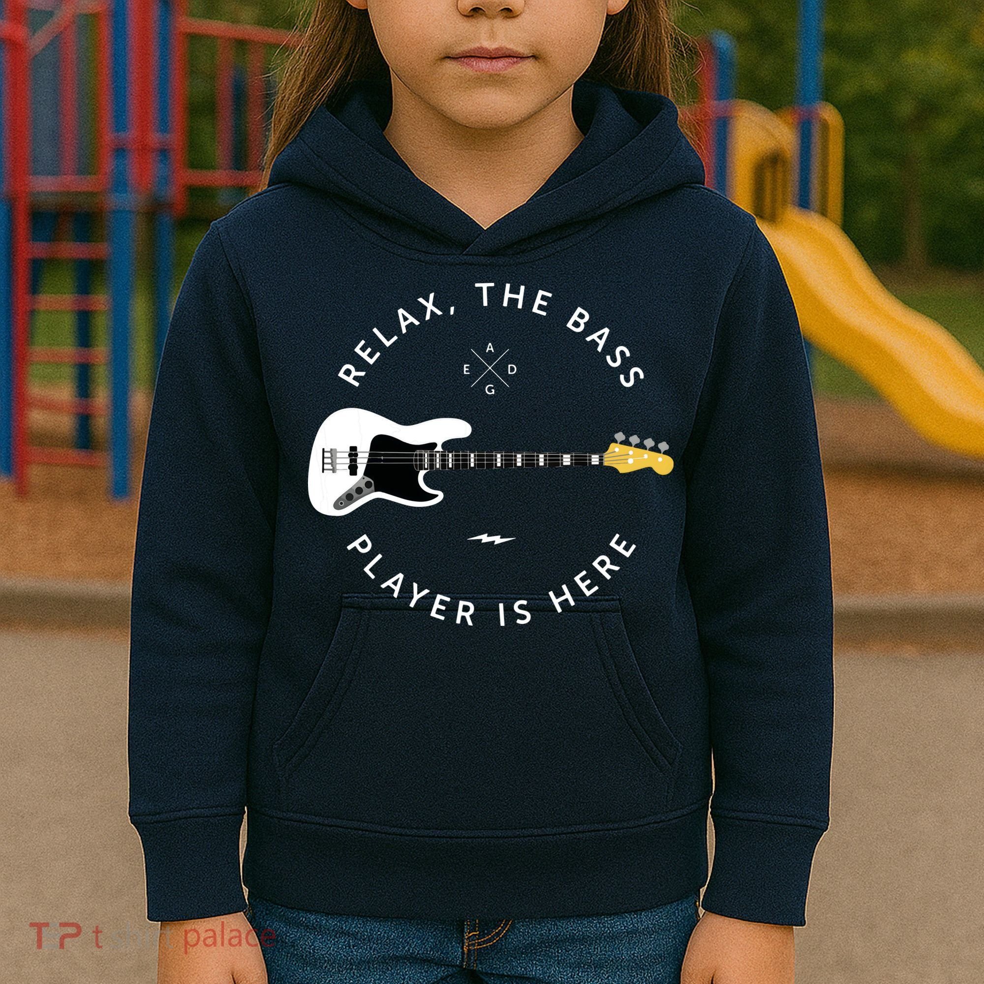 Bass Guitar Player Relax The Bass Player Is Here Kids Hoodie