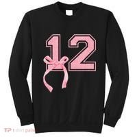 Birthday Girl P.Ink Coquette Bow 12 Year Old Aesthetic Girly Gift Sweatshirt thumb 0