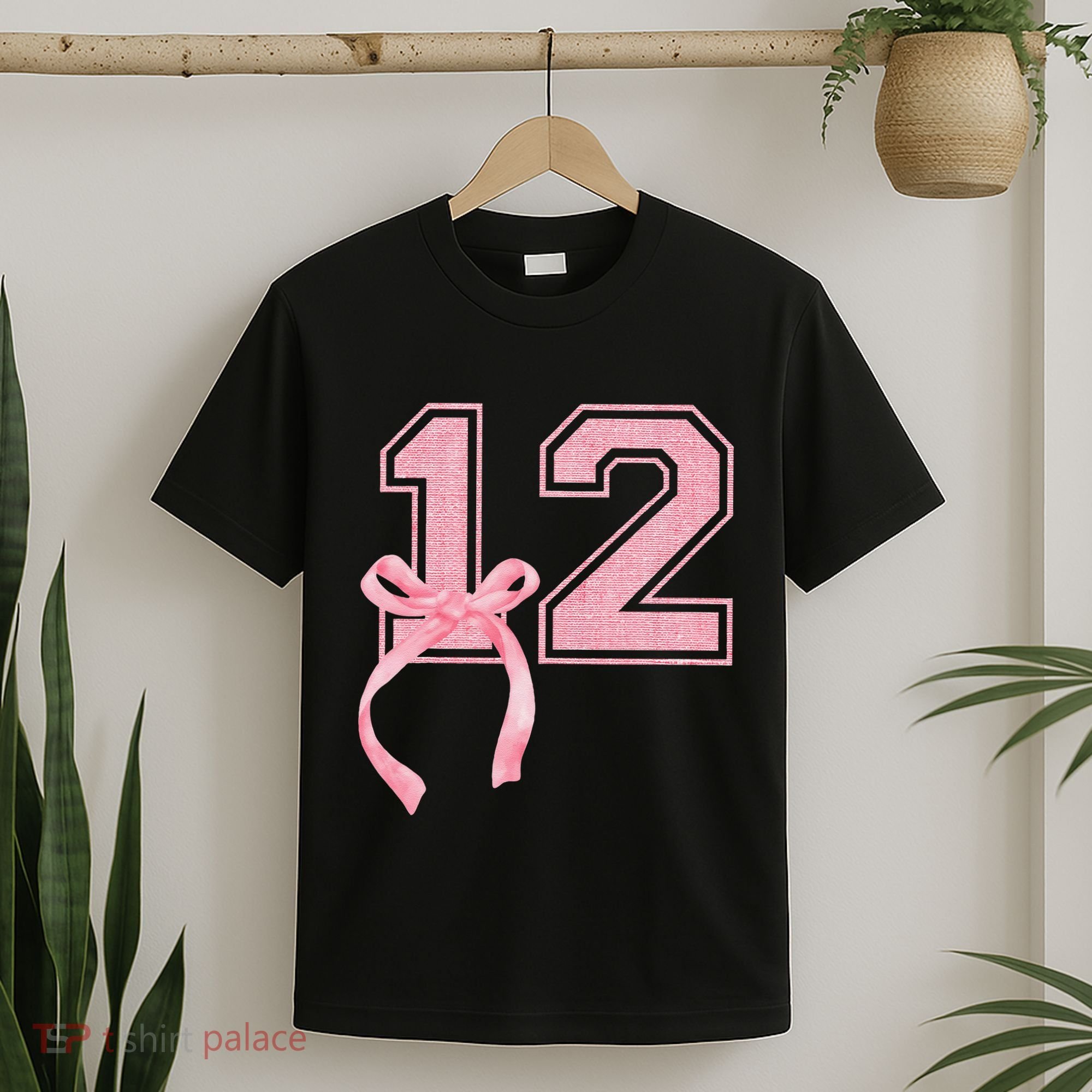 Birthday Girl P.Ink Coquette Bow 12 Year Old Aesthetic Girly Gift T-Shirt