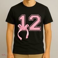 Birthday Girl P.Ink Coquette Bow 12 Year Old Aesthetic Girly Gift T-Shirt thumb 3