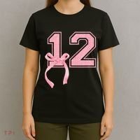 Birthday Girl P.Ink Coquette Bow 12 Year Old Aesthetic Girly Gift T-Shirt thumb 4