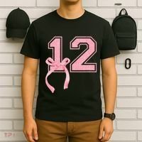 Birthday Girl P.Ink Coquette Bow 12 Year Old Aesthetic Girly Gift T-Shirt thumb 6