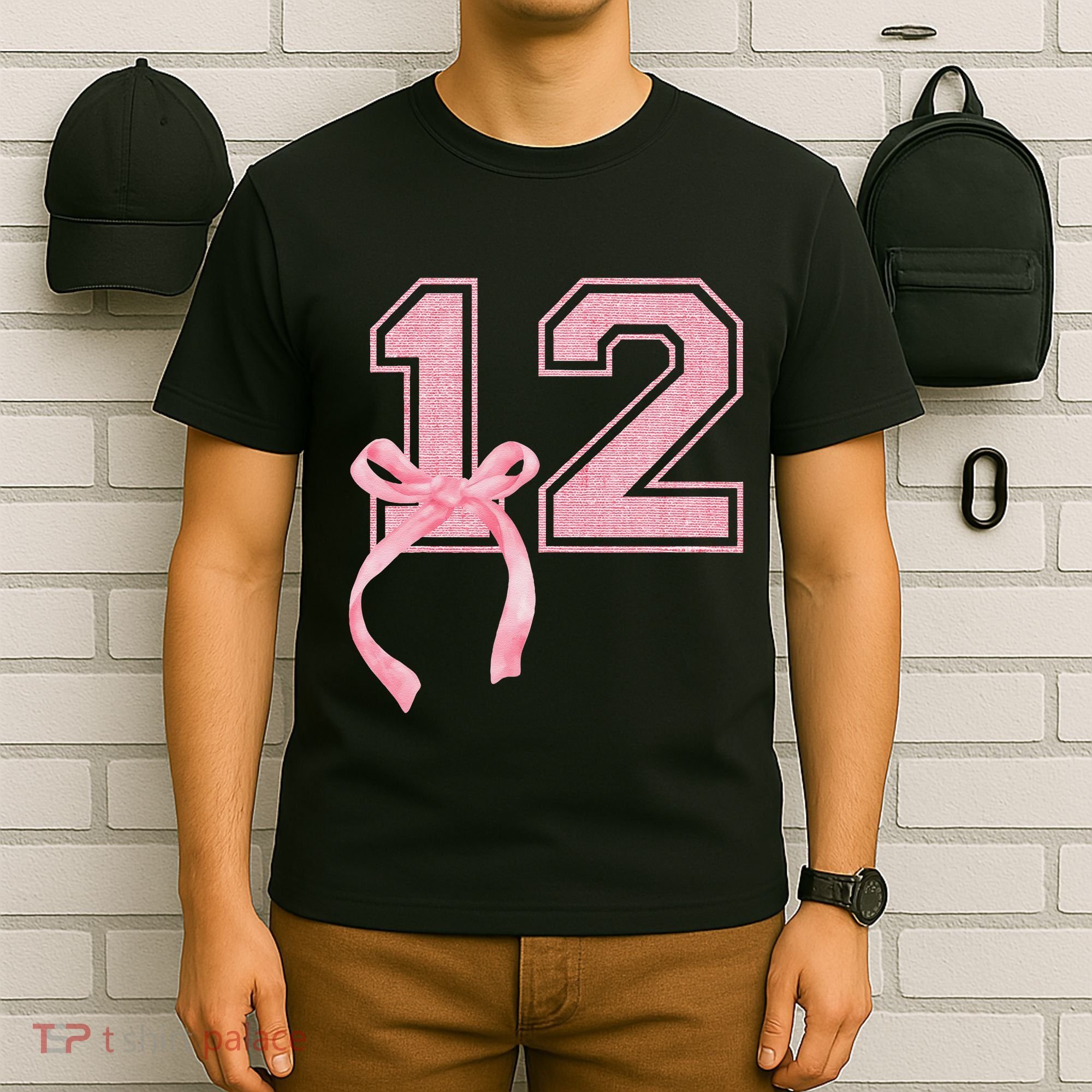 Birthday Girl P.Ink Coquette Bow 12 Year Old Aesthetic Girly Gift T-Shirt