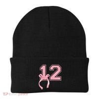 Birthday Girl P.Ink Coquette Bow 12 Year Old Aesthetic Girly Gift Beanie thumb 0