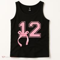 Birthday Girl P.Ink Coquette Bow 12 Year Old Aesthetic Girly Gift Tank Top thumb 2