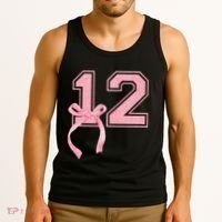 Birthday Girl P.Ink Coquette Bow 12 Year Old Aesthetic Girly Gift Tank Top thumb 3