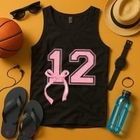 Birthday Girl P.Ink Coquette Bow 12 Year Old Aesthetic Girly Gift Tank Top thumb 4