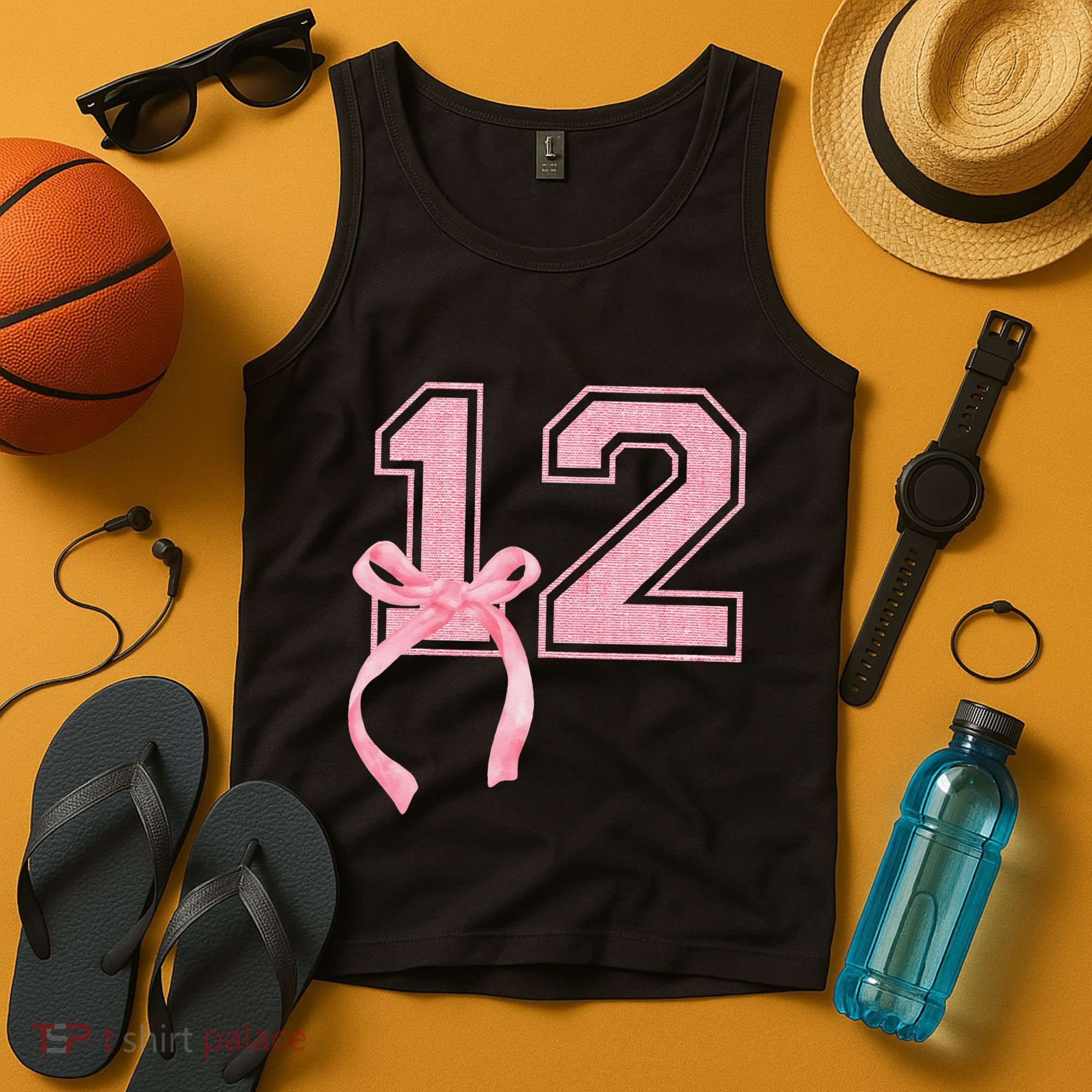 Birthday Girl P.Ink Coquette Bow 12 Year Old Aesthetic Girly Gift Tank Top