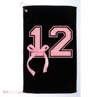 Birthday Girl P.Ink Coquette Bow 12 Year Old Aesthetic Girly Gift Golf Towel thumb 0