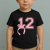 Birthday Girl P.Ink Coquette Bow 12 Year Old Aesthetic Girly Gift Toddler T-Shirt thumb 2