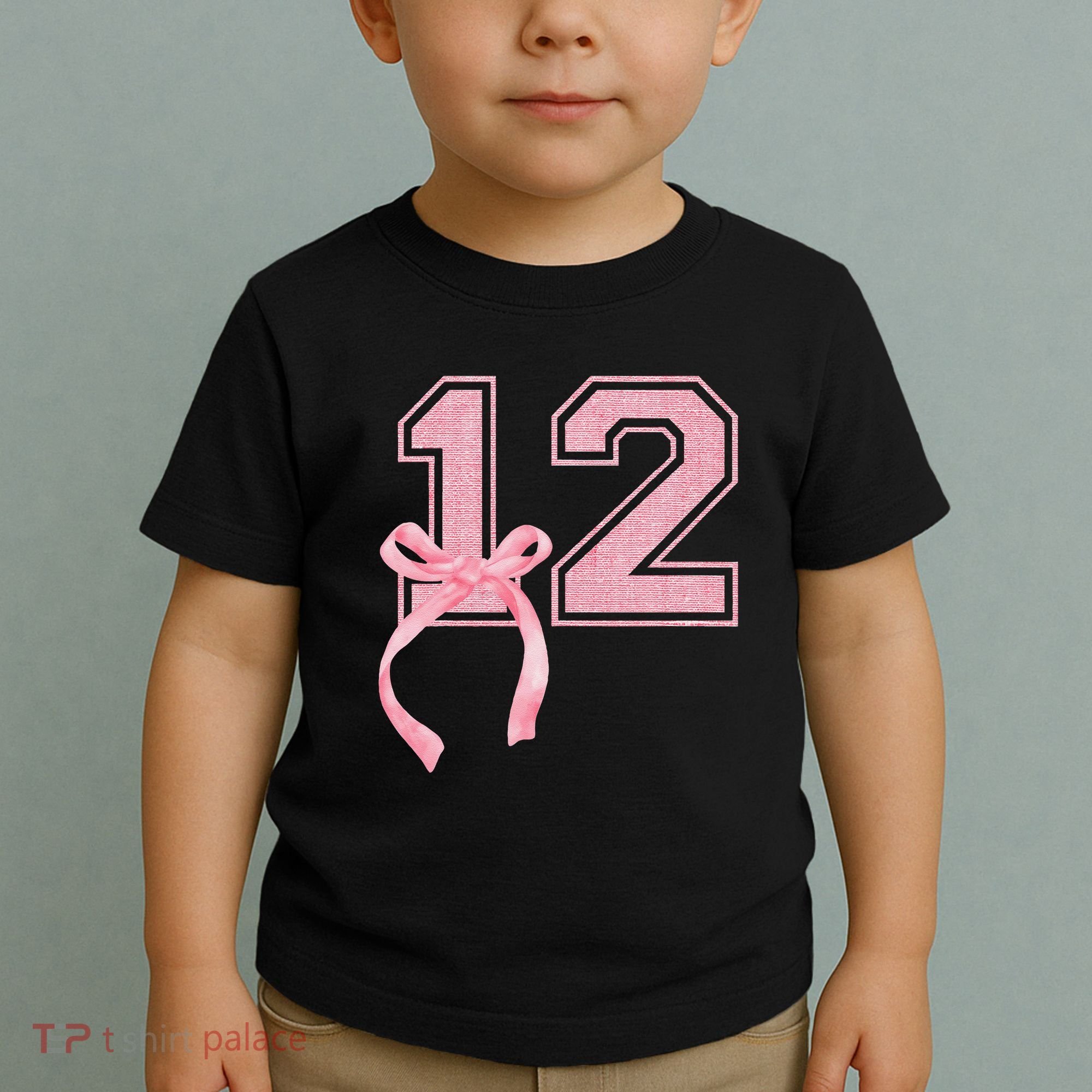 Birthday Girl P.Ink Coquette Bow 12 Year Old Aesthetic Girly Gift Toddler T-Shirt