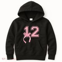 Birthday Girl P.Ink Coquette Bow 12 Year Old Aesthetic Girly Gift Kids Hoodie thumb 0