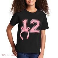 Birthday Girl P.Ink Coquette Bow 12 Year Old Aesthetic Girly Gift Kids T-Shirt thumb 2