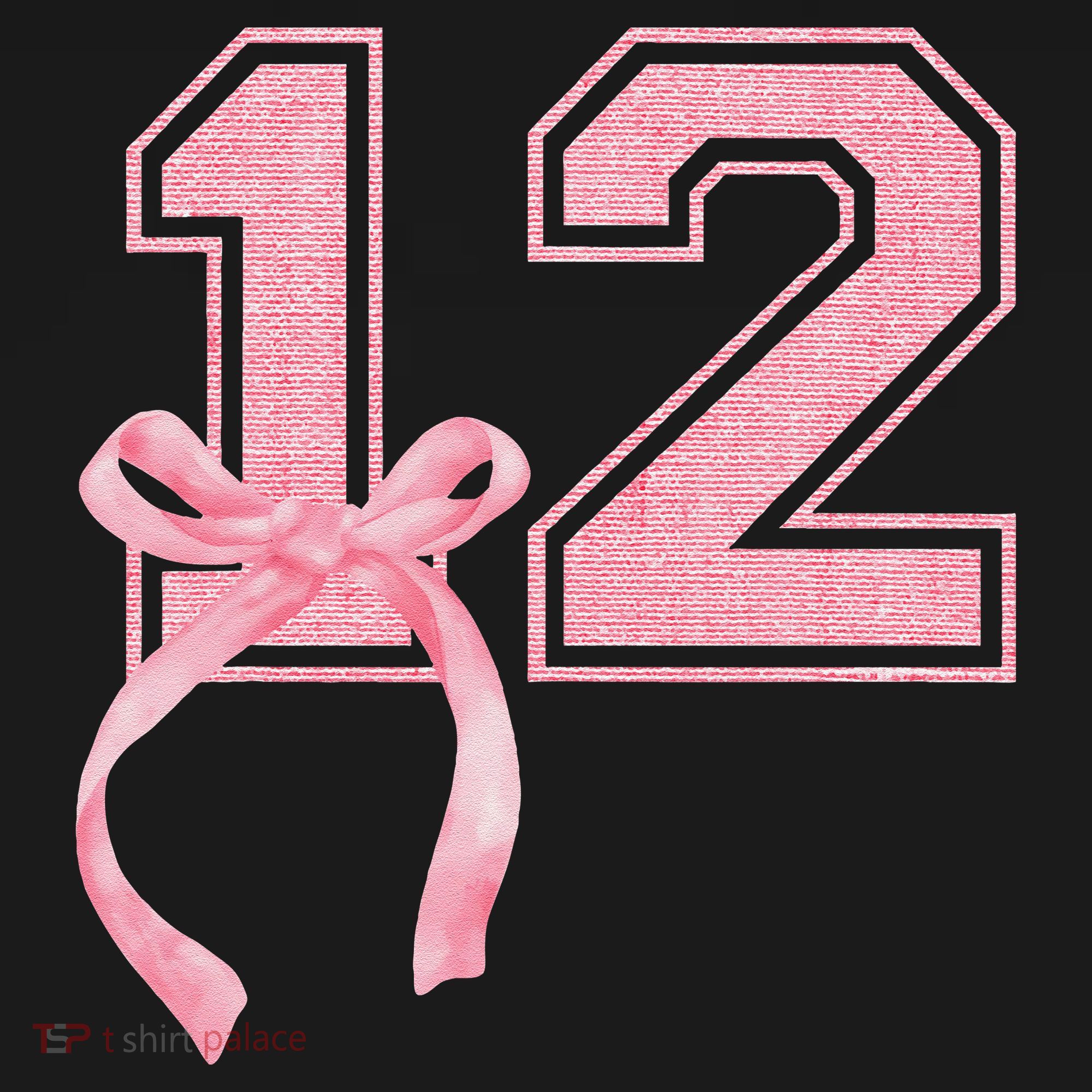 Birthday Girl P.Ink Coquette Bow 12 Year Old Aesthetic Girly Gift Kids T-Shirt