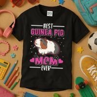 Best Guinea Pig Mom Ever Funny Gift Kids T-Shirt thumb 3