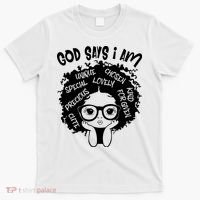 Black Girl Queen God Says I Am Melanin History Month T-Shirt thumb 0