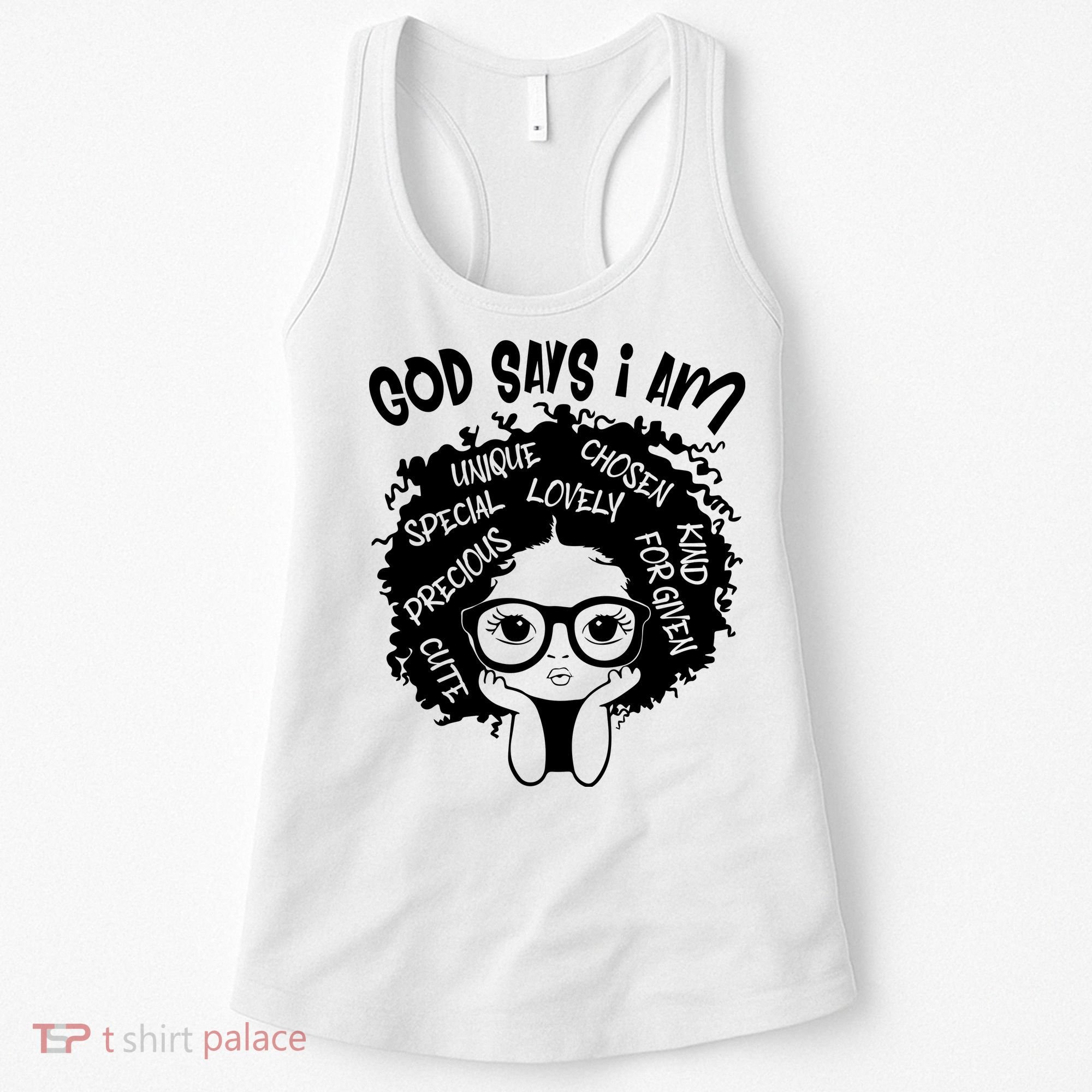 Black Girl Queen God Says I Am Melanin History Month Women's Tank Top