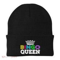 Bingo Gift Queen Funny Bingo Queen Funny Gift Moms Gift Beanie thumb 0