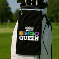 Bingo Gift Queen Funny Bingo Queen Funny Gift Moms Gift Golf Towel thumb 2