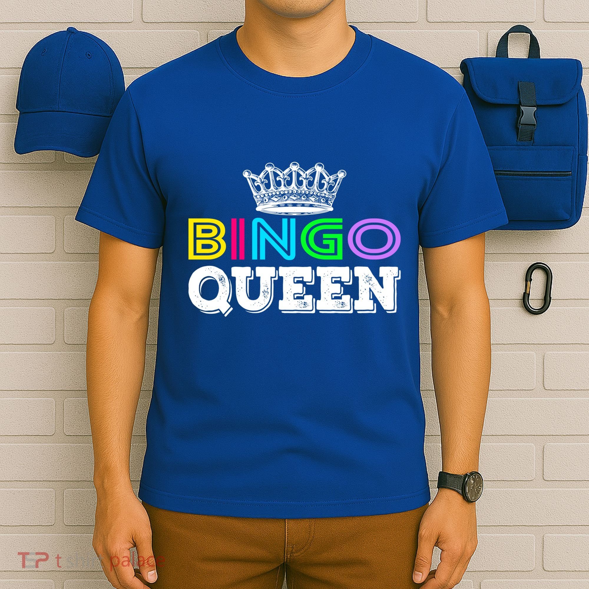 Bingo Gift Queen Funny Bingo Queen Funny Gift Moms Gift T-Shirt