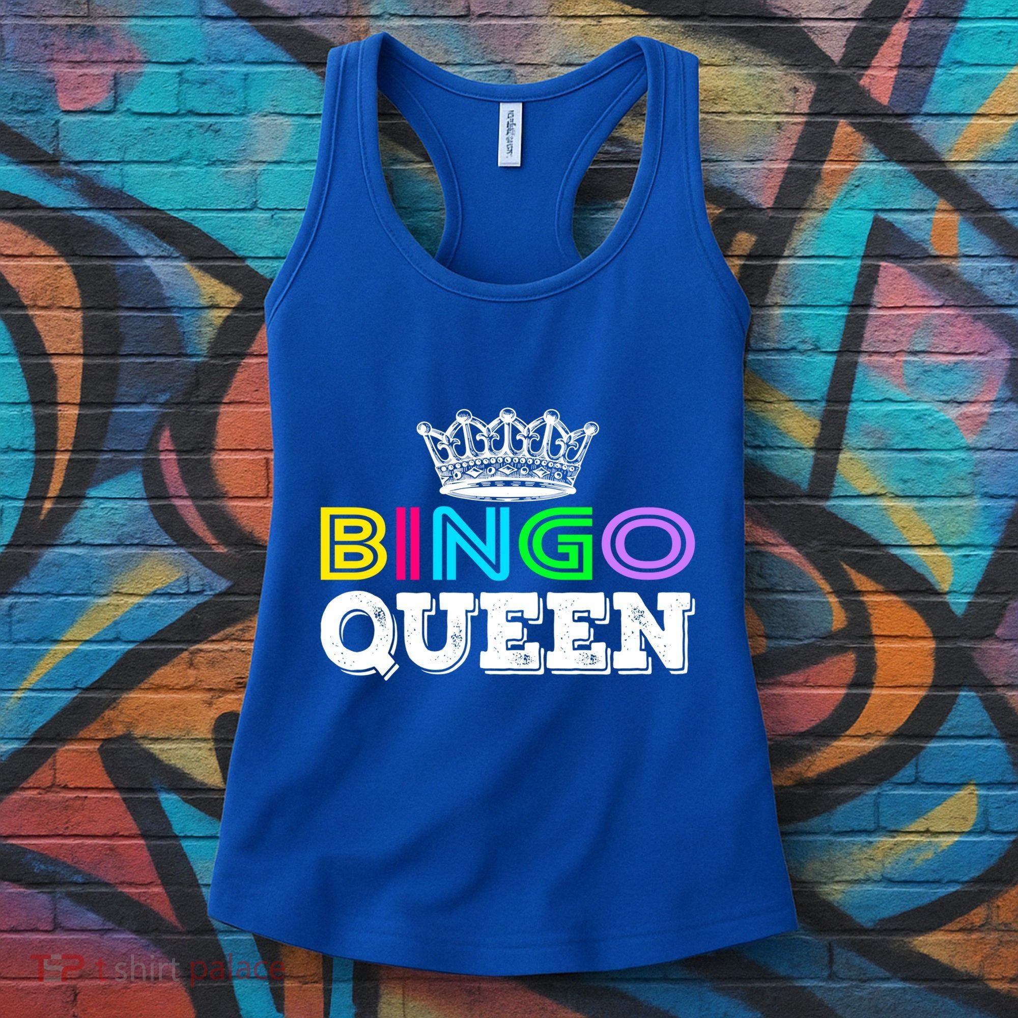 Bingo Gift Queen Funny Bingo Queen Funny Gift Moms Gift Women's Tank Top