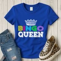 Bingo Gift Queen Funny Bingo Queen Funny Gift Moms Gift Women's T-Shirt thumb 3